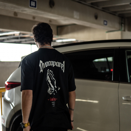 POLERA OVA APPAREL GOD´S PLAN NEGRA