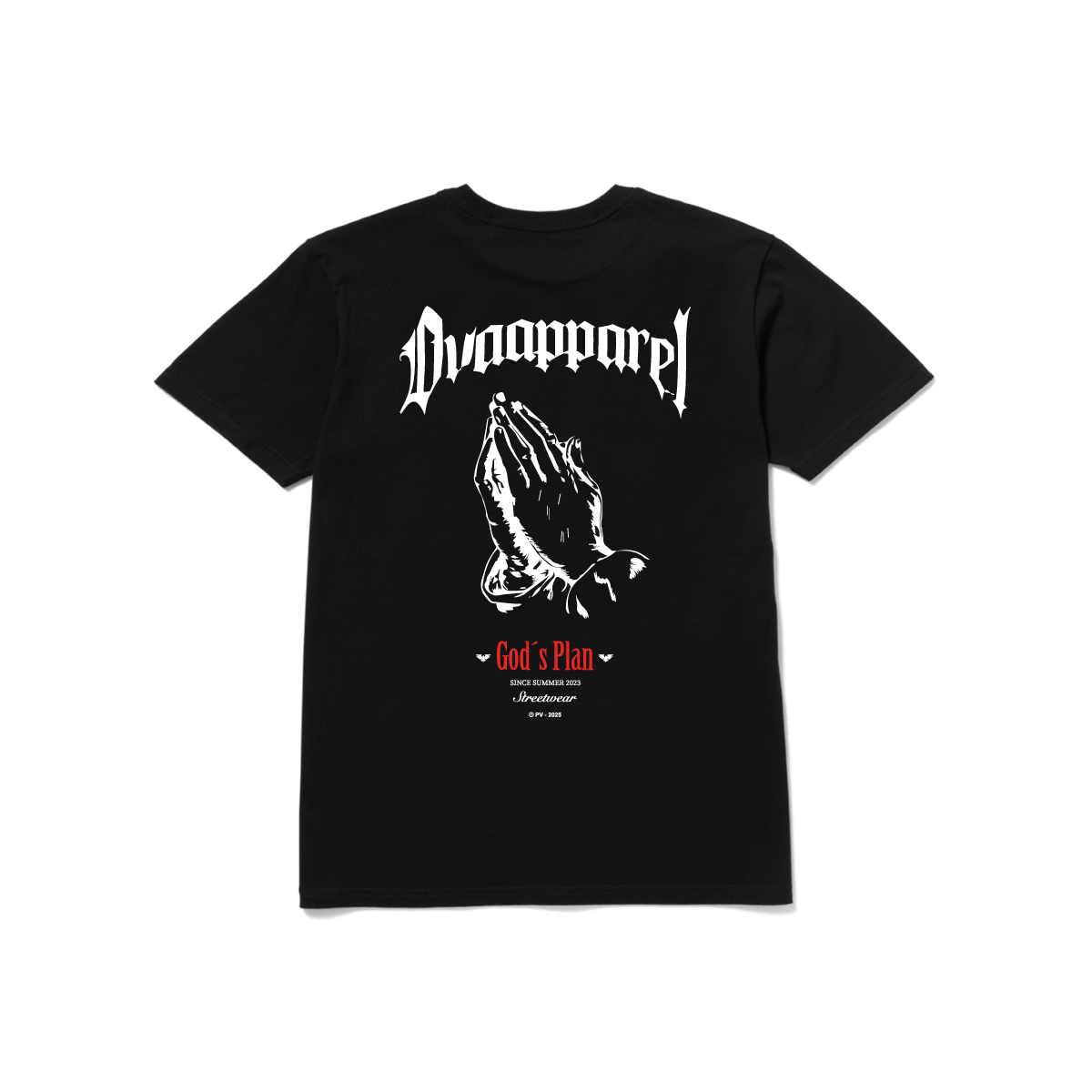POLERA OVA APPAREL GOD´S PLAN NEGRA