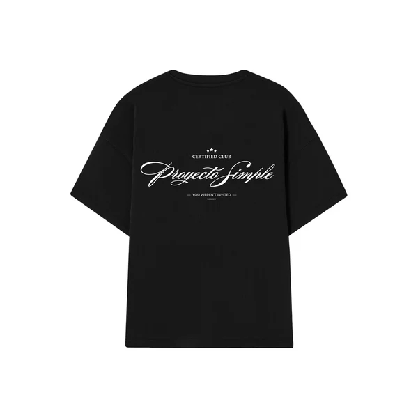 POLERA SIMPL CERTIFIED CLUB NEGRA