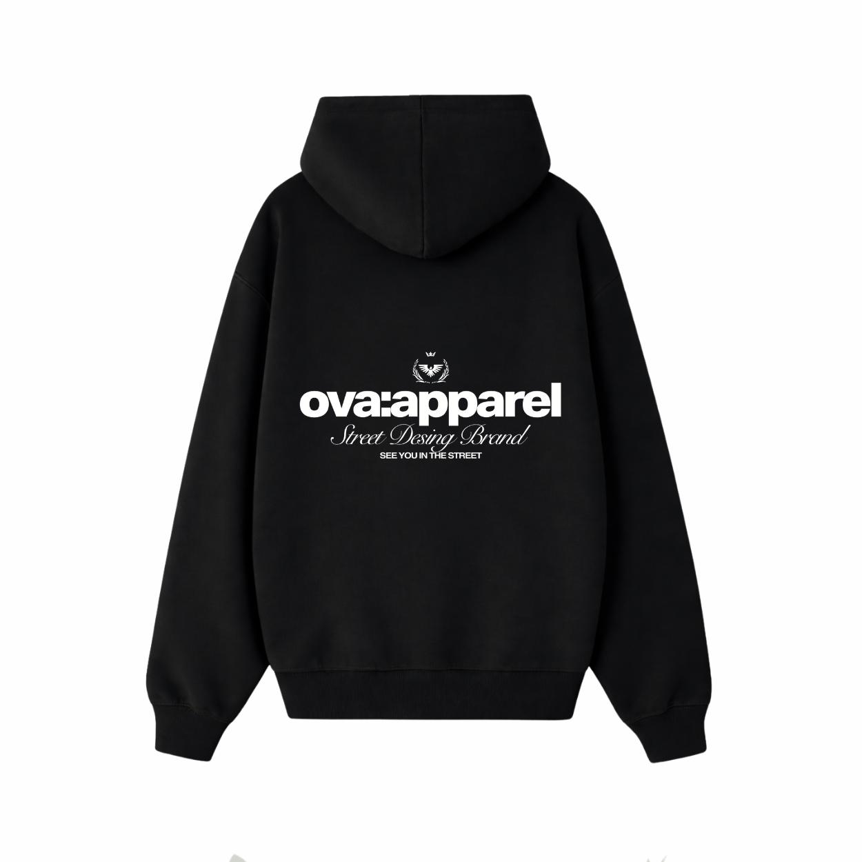 POLERON OVA APPAREL STREET DESIGN NEGRO/BLANCO (PREVENTA)