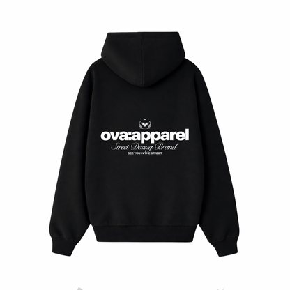 POLERON OVA APPAREL STREET DESIGN NEGRO/BLANCO (PREVENTA)