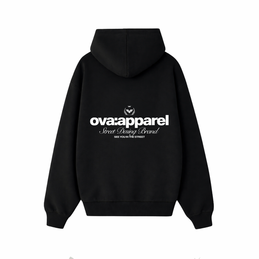 POLERON OVA APPAREL STREET DESIGN NEGRO/BLANCO (PREVENTA)