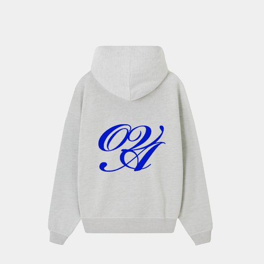 POLERON OVA APPAREL ART GRIS/AZUL (PREVENTA)