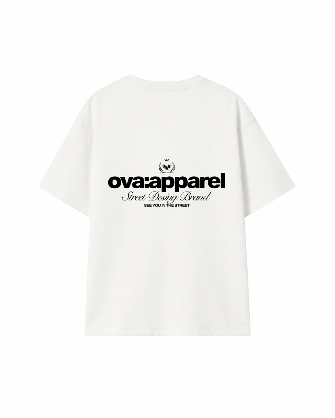 POLERA OVA APPAREL STREET DESIGN BLANCA/NEGRA (PREVENTA)