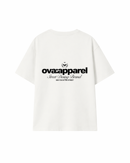 POLERA OVA APPAREL STREET DESIGN BLANCA/NEGRA (PREVENTA)