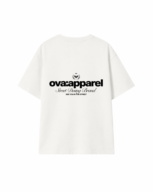 POLERA OVA APPAREL STREET DESIGN BLANCA/NEGRA (PREVENTA)