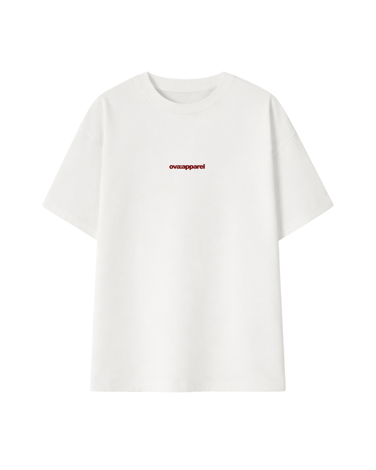 POLERA OVA APPAREL STREET DESIGN BLANCA/BURDEO (PREVENTA)