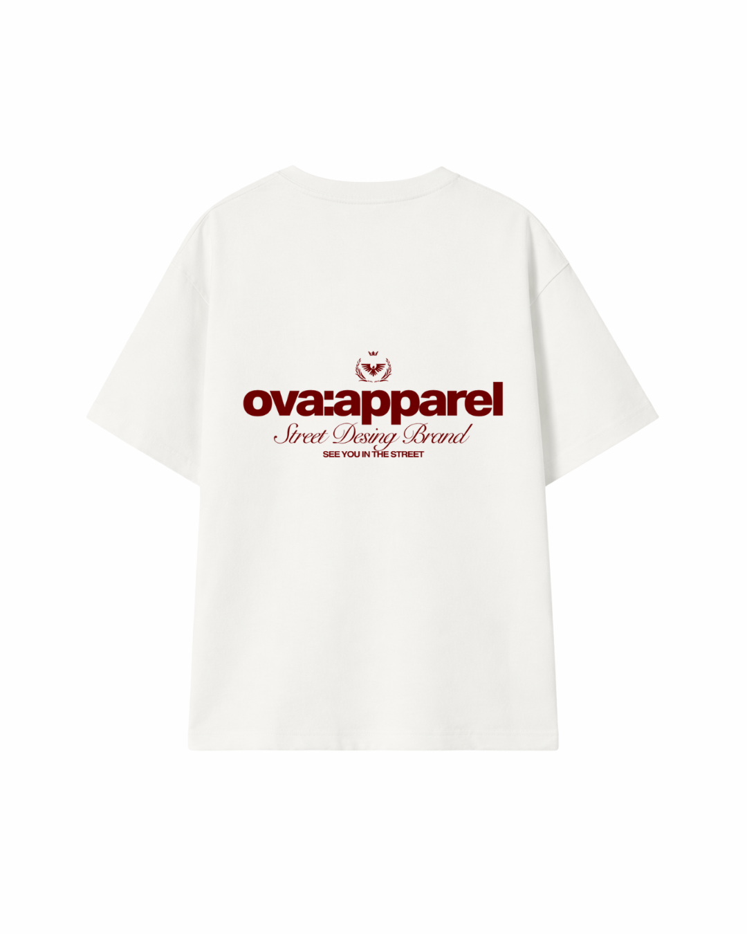 POLERA OVA APPAREL STREET DESIGN BLANCA/BURDEO (PREVENTA)