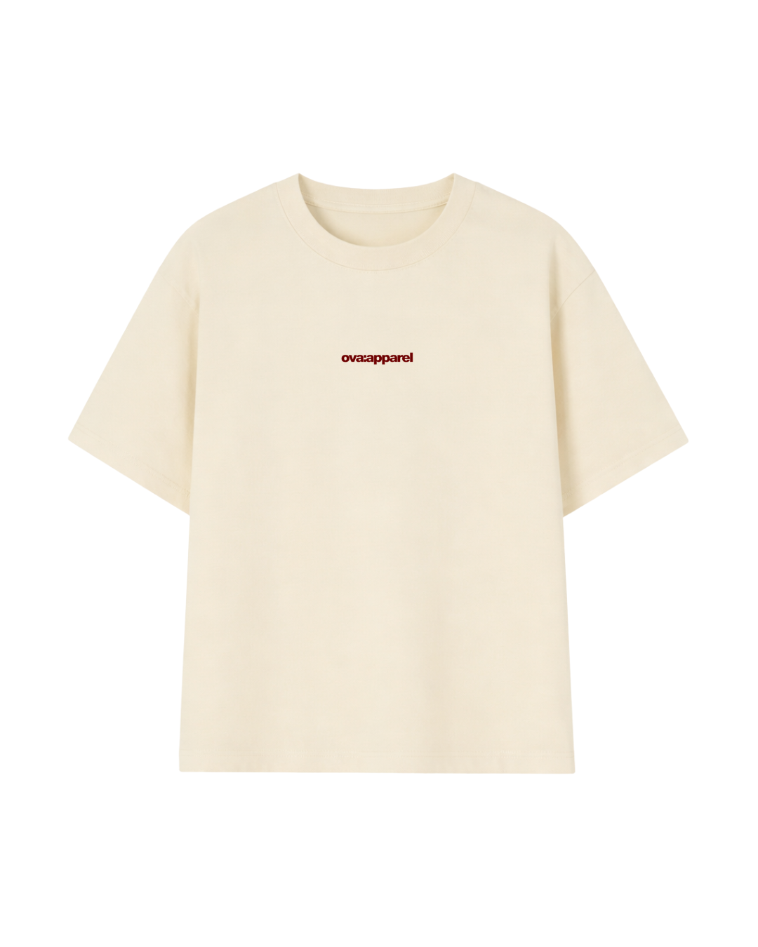 POLERA OVA APPAREL STREET DESIGN CREMA/BURDEO (PREVENTA)