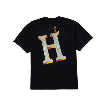 POLERA HUF BIG H NEGRA