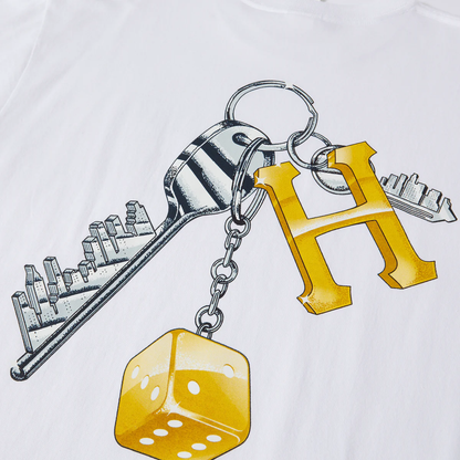 POLERA HUF KEYS TO THE CITY BLANCA